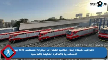 «مواعيد دقيقة» جدول مواعيد القطارات اليوم 12 اغسطس 2025 بين الإسكندرية والقاهرة المكيفة والروسية